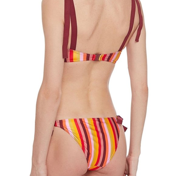 NWOT ZIMMERMANN Helm Striped Bandeau Bikini - Blue/Tan - AU3/US 8-10 - Picture 6 of 9